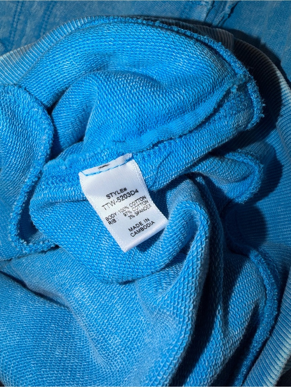 French Terry Exposed Seam Sweatshirt - Small - Picture 4 of 4
